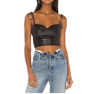 Super down Cameron tie strap top